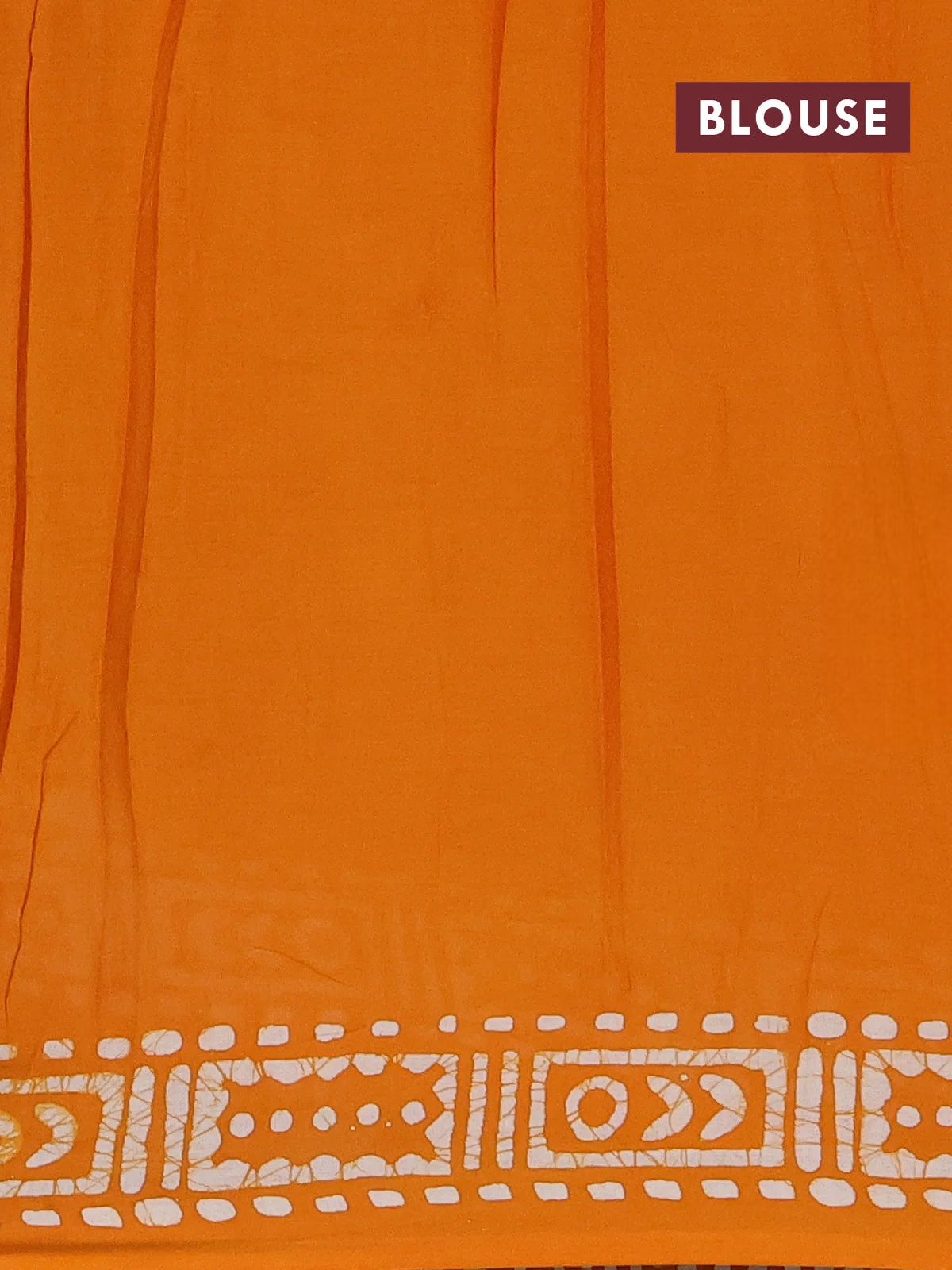Mango Yellow Embroidery Mirror work Border Batik Cotton Saree